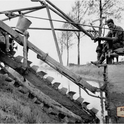 Oude foto van diepgraver