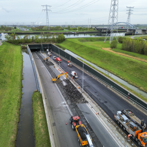 Onderhoud Vlaketunnel dronebeelden