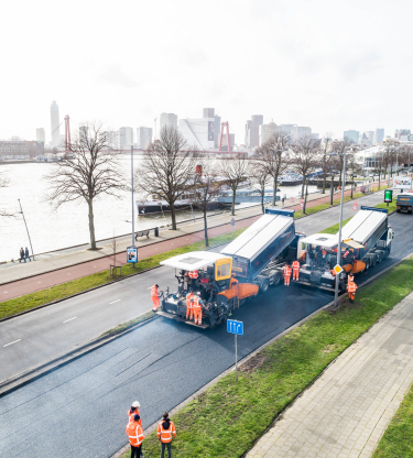 Maasboulevard Rotterdam asfalteren