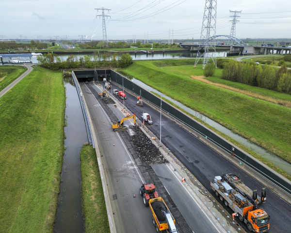 Onderhoud Vlaketunnel dronebeelden
